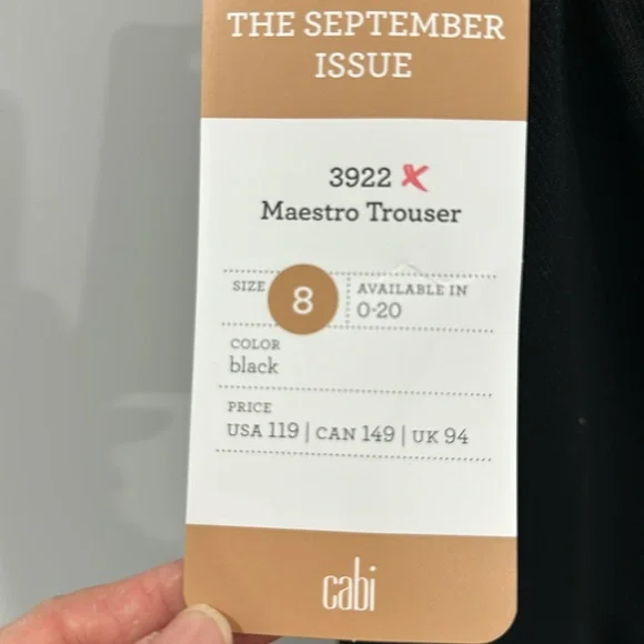 Cabi Maestro Trouser - style #3922 size 8 Black - Picture 10 of 10